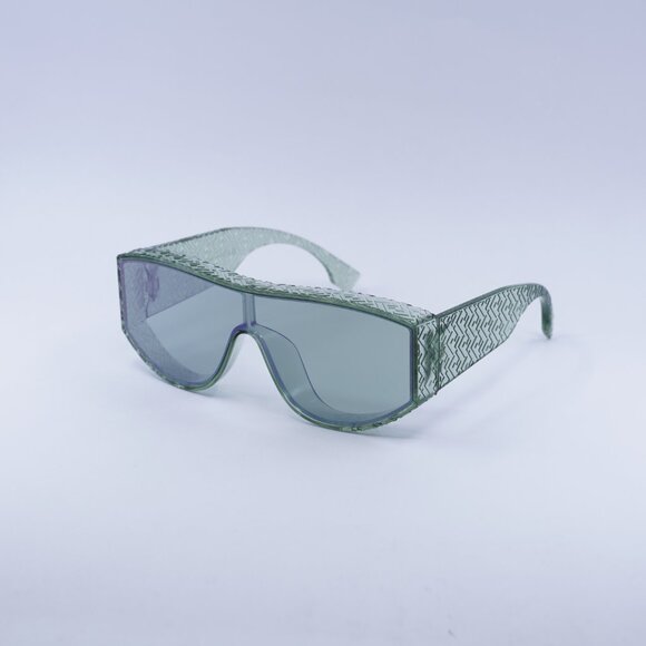 Fendi FE40128I 93Q Sunglasses Green Shield Frame, Green Lenses - Picture 7 of 10